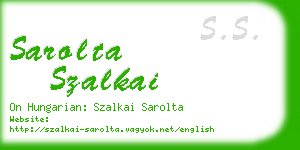 sarolta szalkai business card